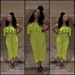 Petite Ruffle Bandeau Jumpsuit